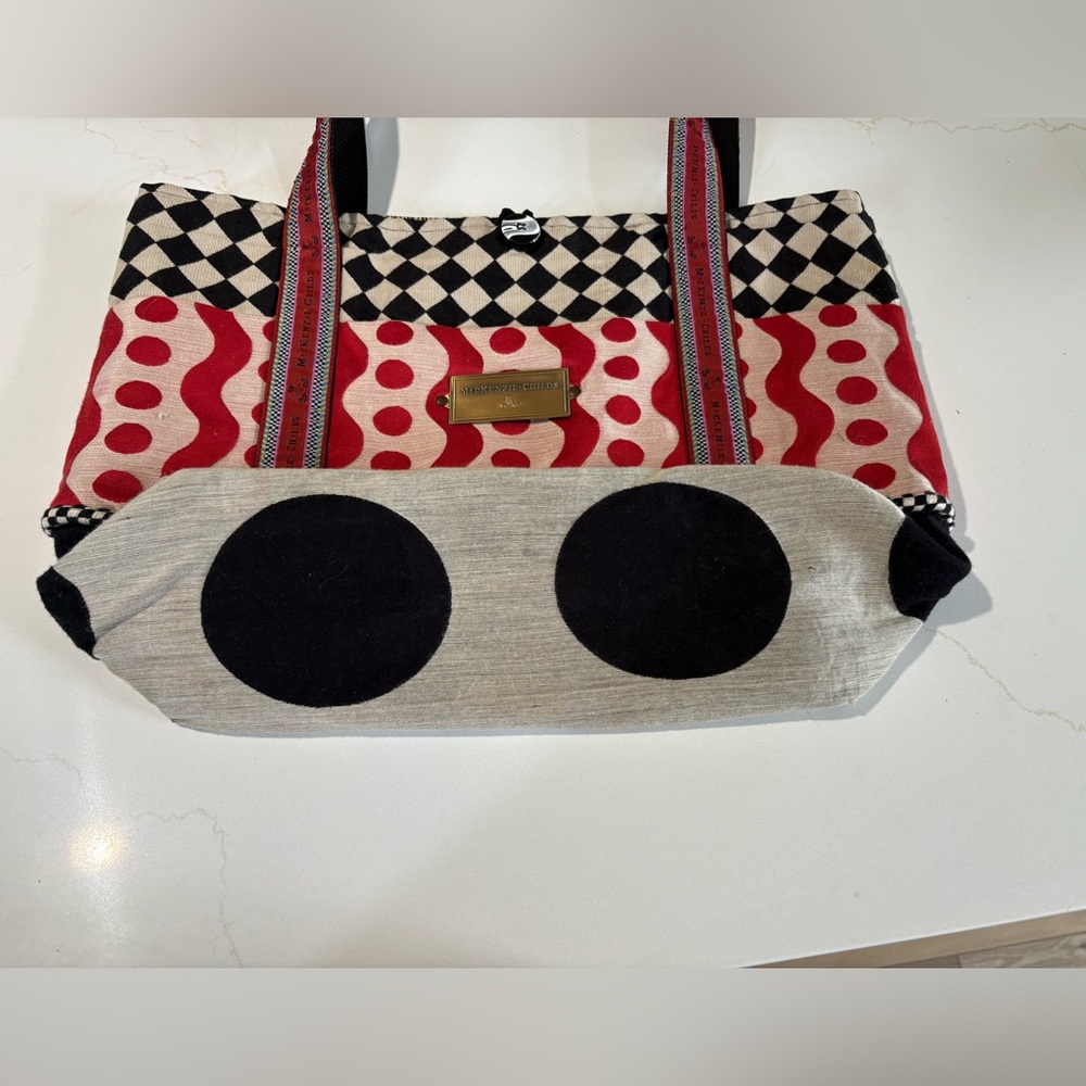 MacKenzie-Childs Red and Black Tote Bag